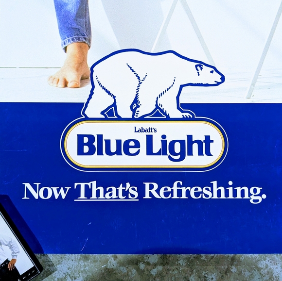 Vintage 90s Deadstock Blue Light Promo Beer Model Calendar Posters x5 - Picture 4 of 6